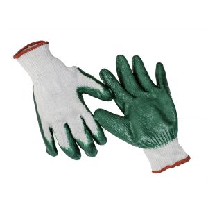 Disposable latex coated gloves